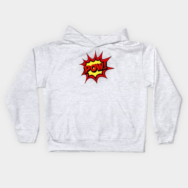 Pow Comic Strip Action Bubble Kids Hoodie by letnothingstopyou